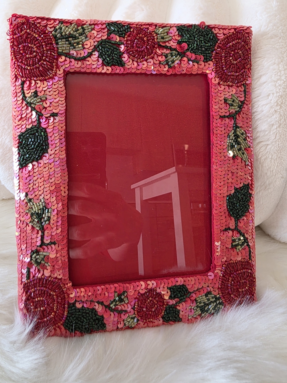 Christina Sequin Floral Beaded Photo Frame